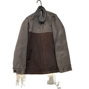 Dickies Black Gray Denim Shirt Jacket, Men's L (42-44)